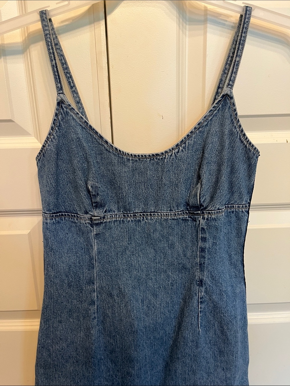 Vintage Express Bleus Denim Mini Dress USA 100% Cotton Size 5/6 Y2K - Picture 7 of 11